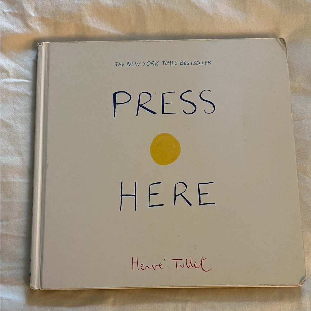 Press Here by Hervé Tullet - White Cover with Yellow Dot